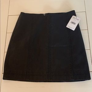 Free people faux leather skirt- NWT